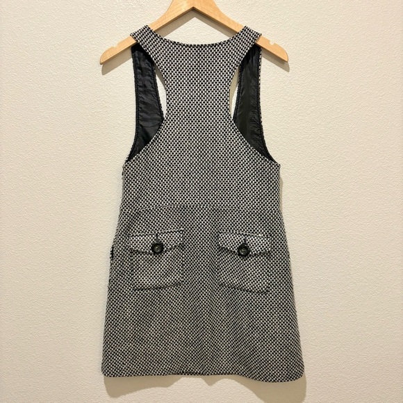 Yumi Kim Tweed Mini Dress M Vintage 90s Y2K Academia Goth Retro Grunge Pockets - Picture 8 of 9